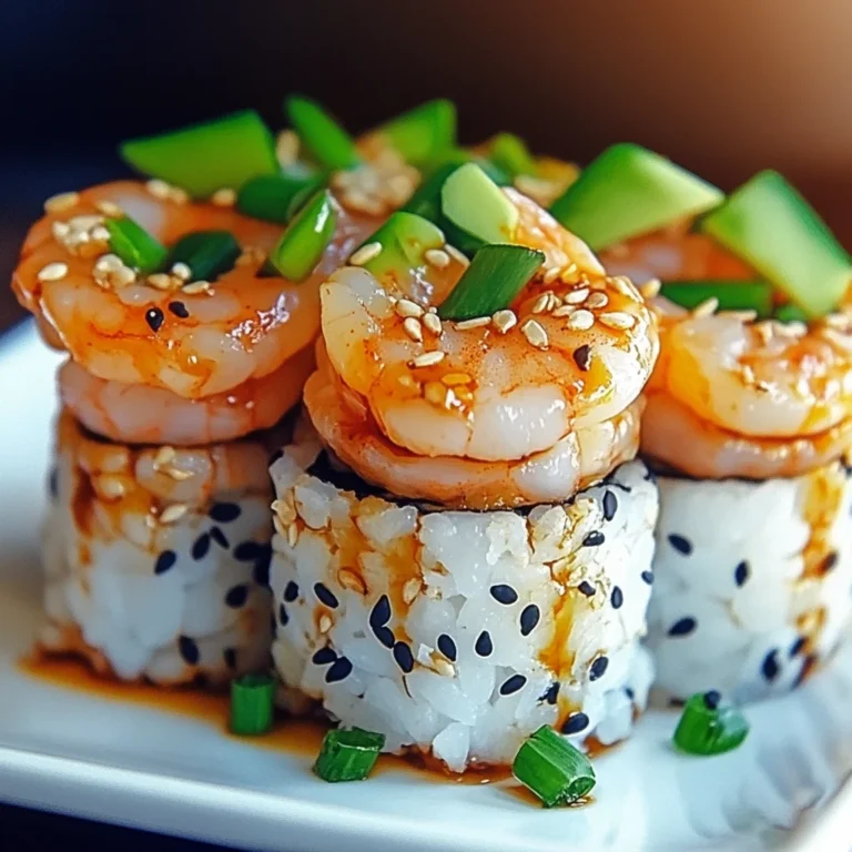 Spicy Shrimp Sushi Stacks