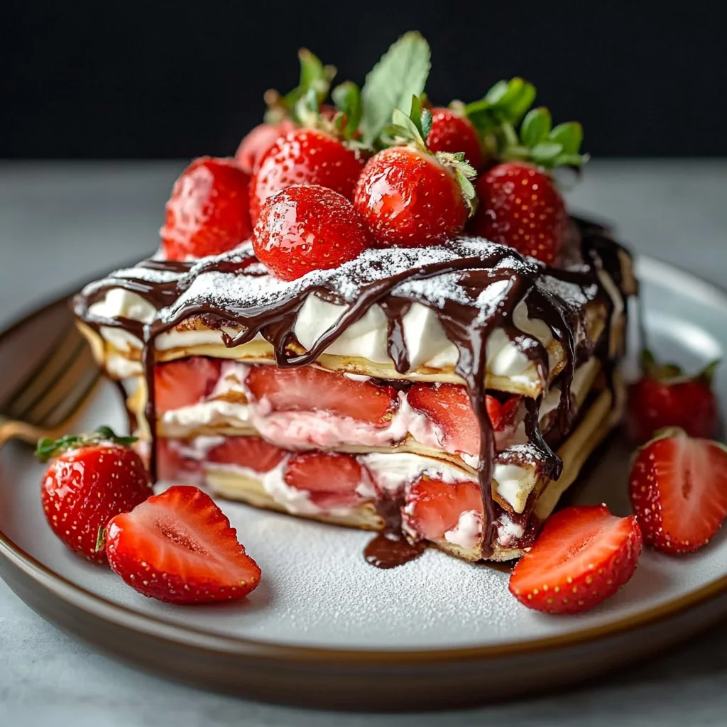 Strawberry Nutella Crepe Cake: A Delicious & Easy Recipe