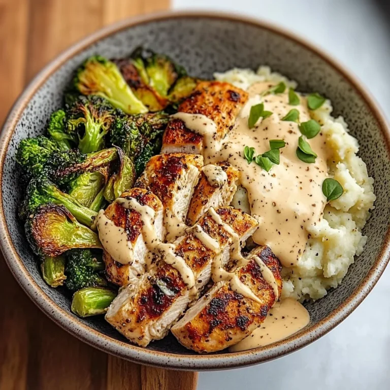 Creamy Black Pepper Chicken Bowl with Crispy Brussels & Mash
