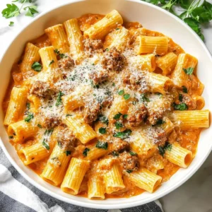 Creamy Sausage Rigatoni Pasta Recipe
