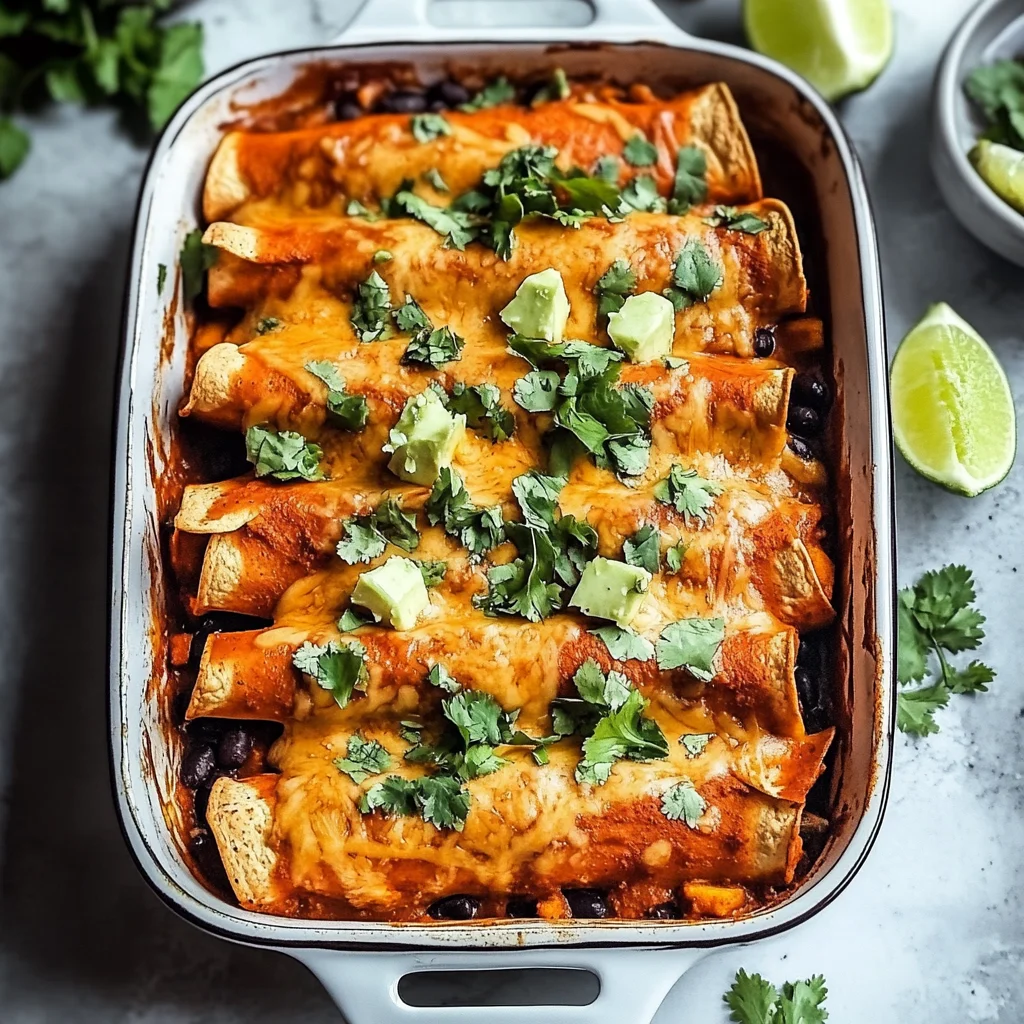 Delicious Black Bean and Sweet Potato Enchiladas Made Easy