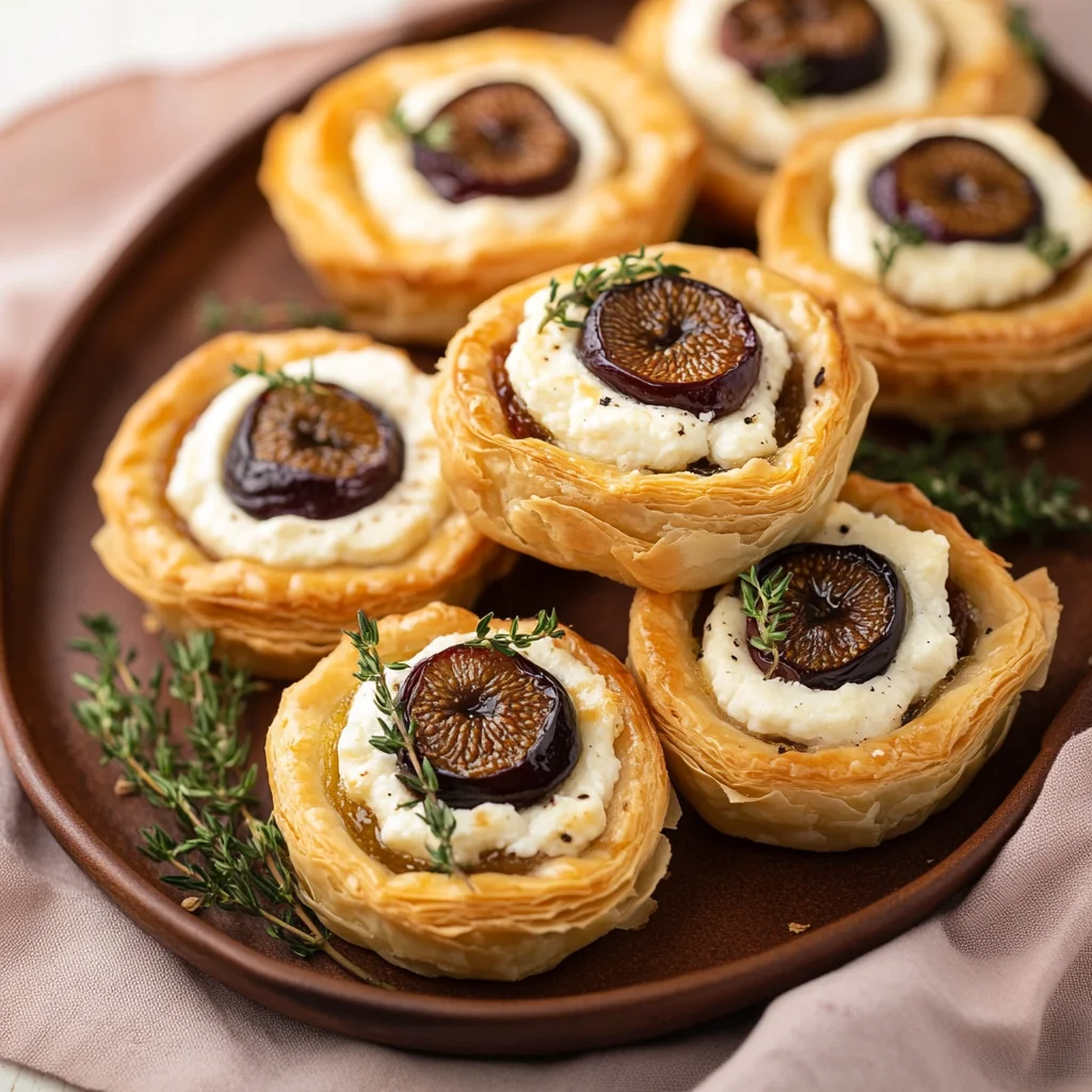 Goat Cheese and Fig Puff Pastry Tarts