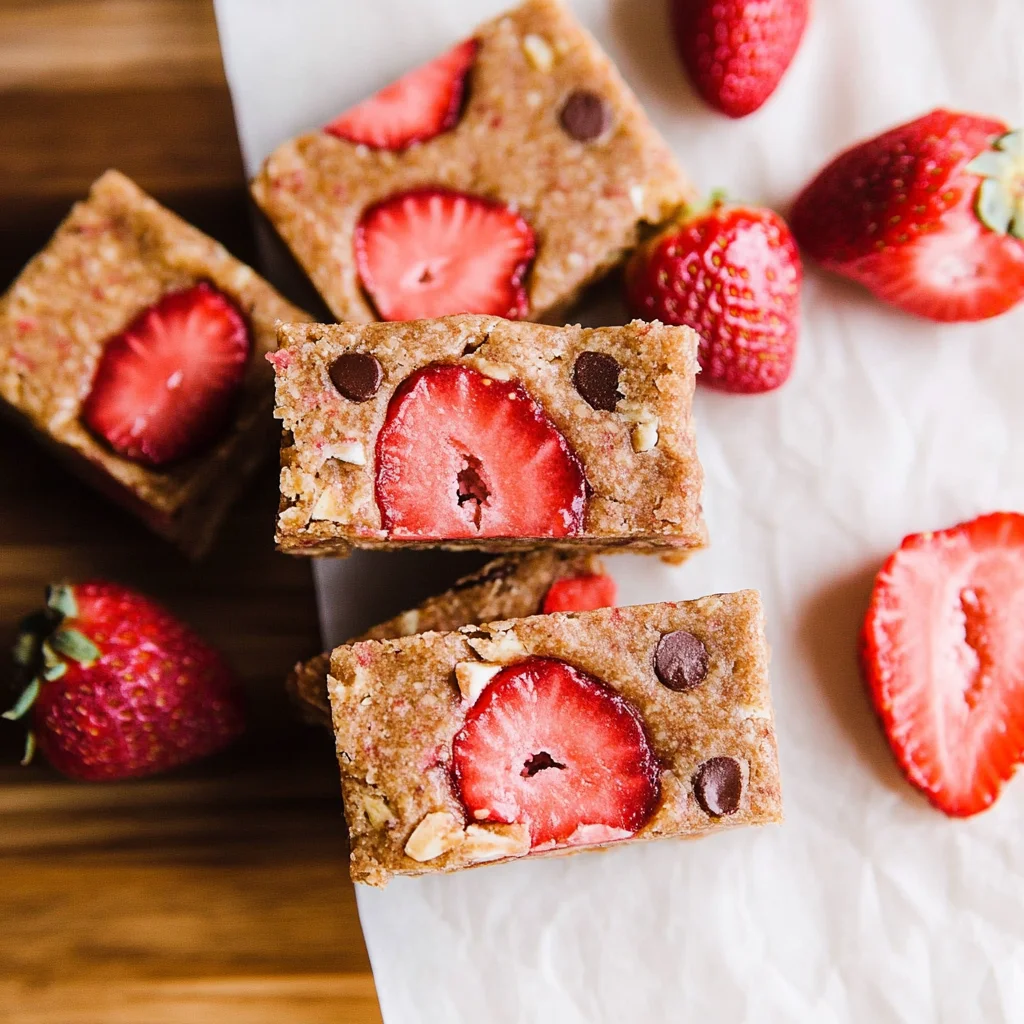 Healthy Gluten-Free Strawberry Protein Bar Recipe