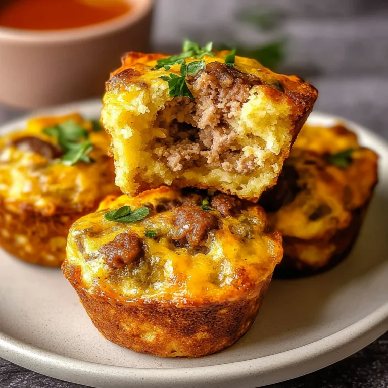 High Protein Sausage Pancake Muffins