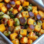 Roasted Butternut Squash & Brussels Sprouts