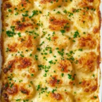 Roasted Garlic Potatoes au Gratin