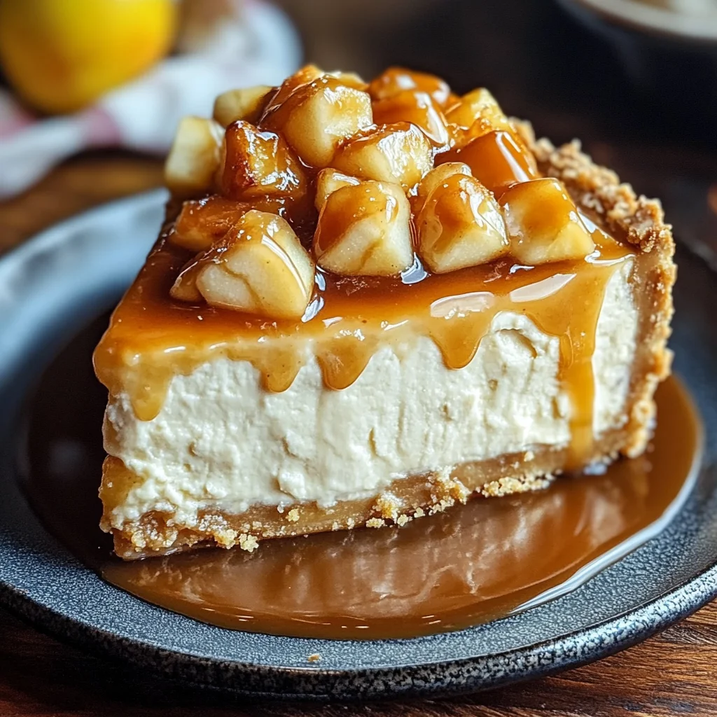 Salted Caramel Apple Pie Cheesecake