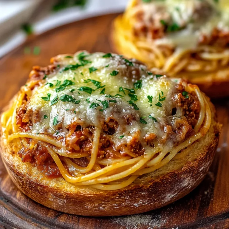 Spaghetti Garlic Bread Bowls