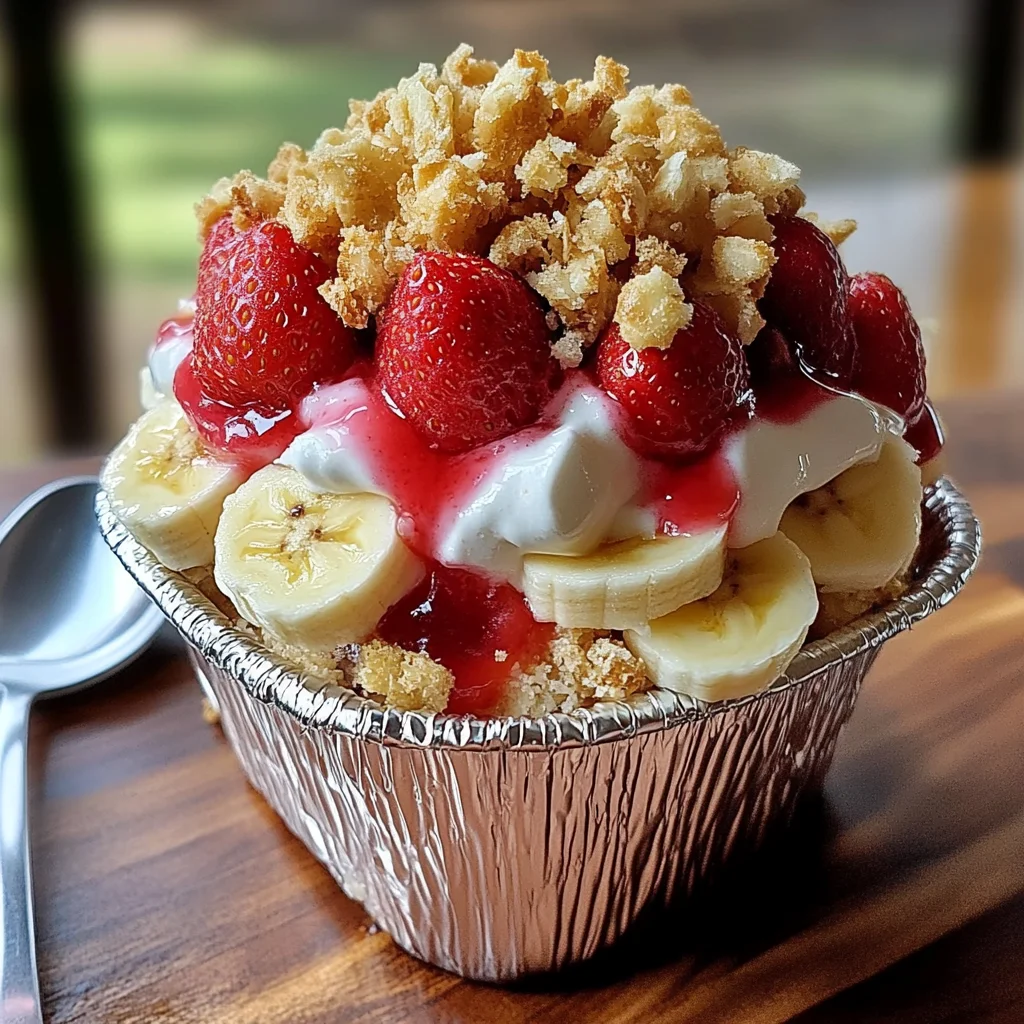 Strawberry Crunch Banana Pudding Recipe - Easy Dessert Delight