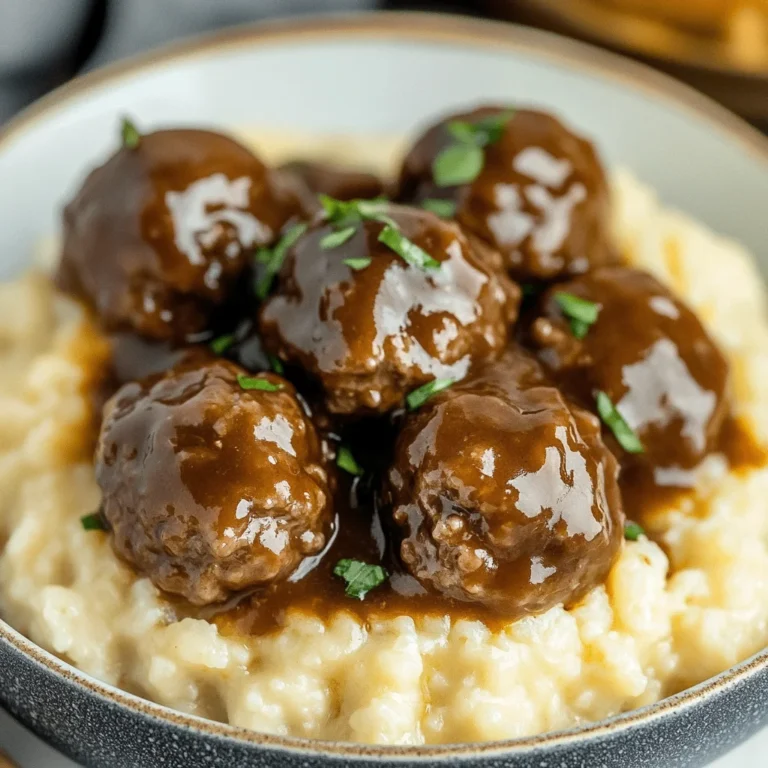 Tasty Slow Cooker Salisbury Steak Meatballs Recipe