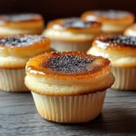 Vanilla Bean Crème Brûlée Cheesecake Cupcakes