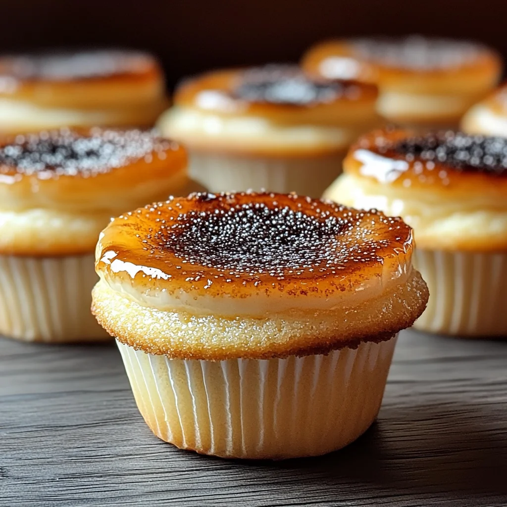 Vanilla Bean Crème Brûlée Cheesecake Cupcakes