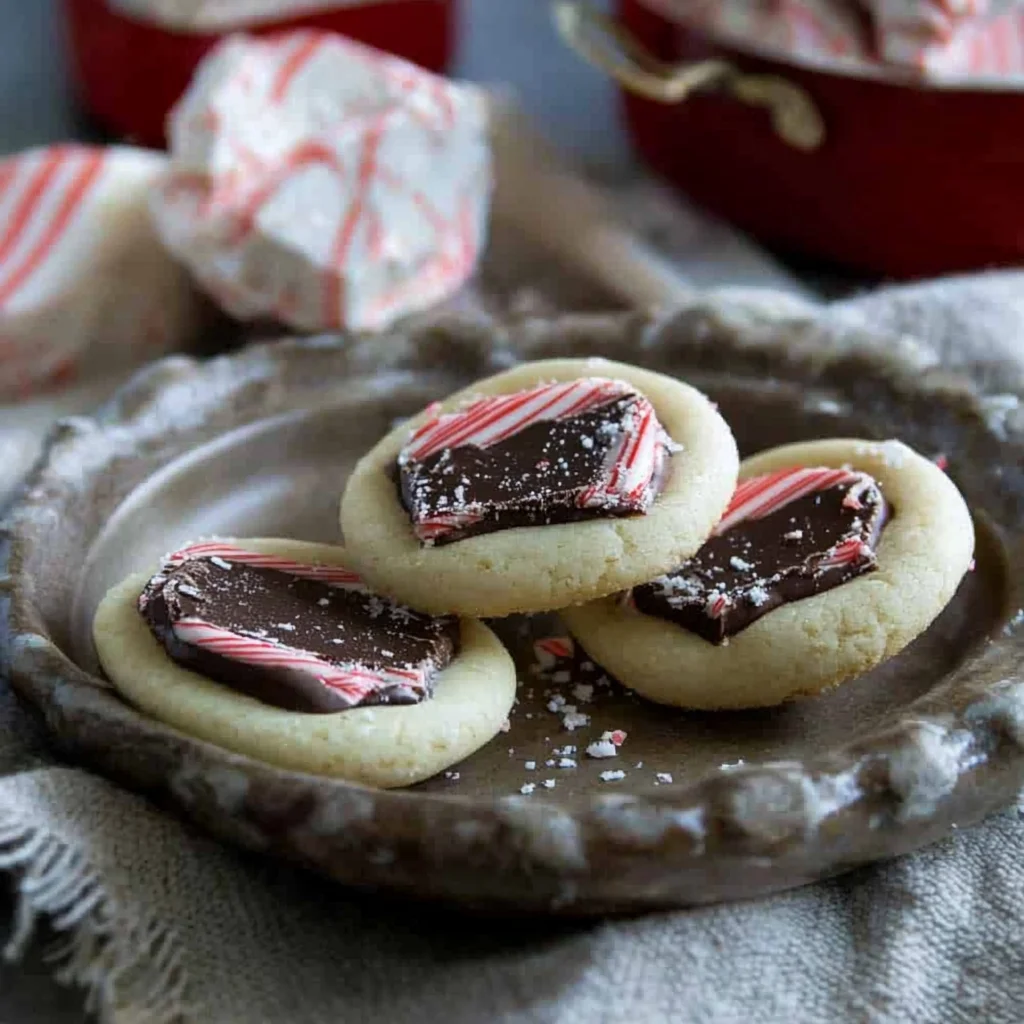 Chocolate Peppermint Bark Sugar Cookies