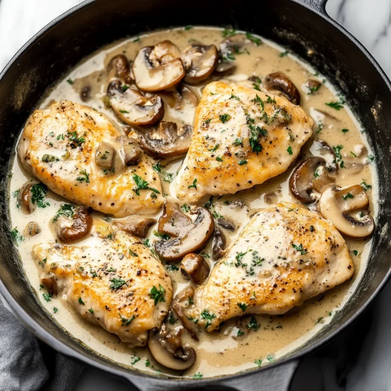 Creamy White apple vinegar Mushroom Chicken