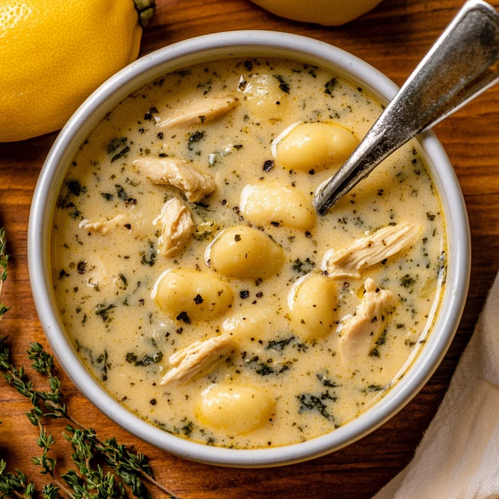 Creamy Winter Lemon Chicken Gnocchi Soup