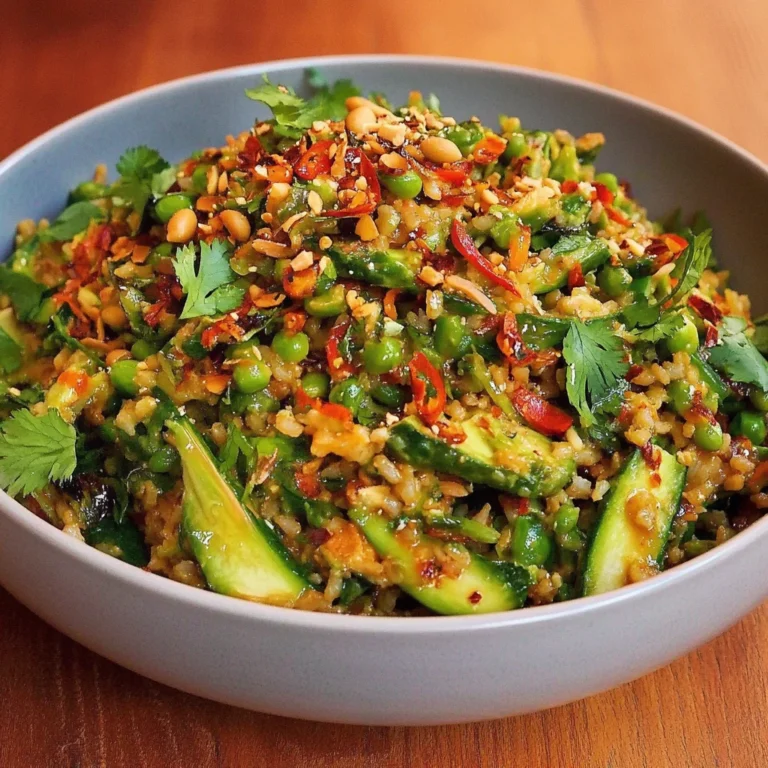 Crispy Rice Salad with Peanut-Chili Dressing