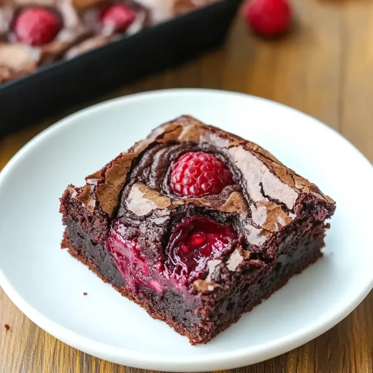 Decadent Raspberry Swirl Brownies