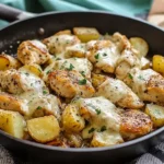 Garlic Parmesan Chicken and Potatoes Skillet