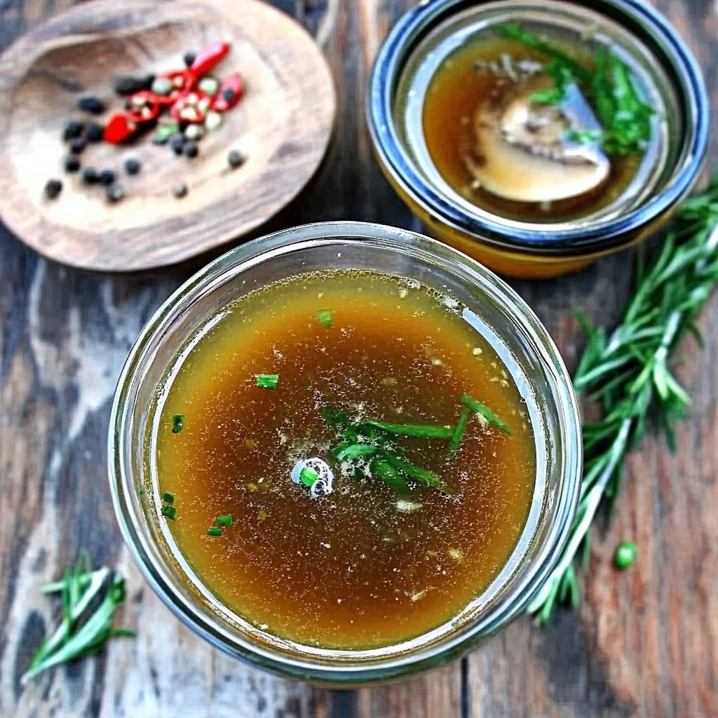 Ginger Garlic Mushroom Broth