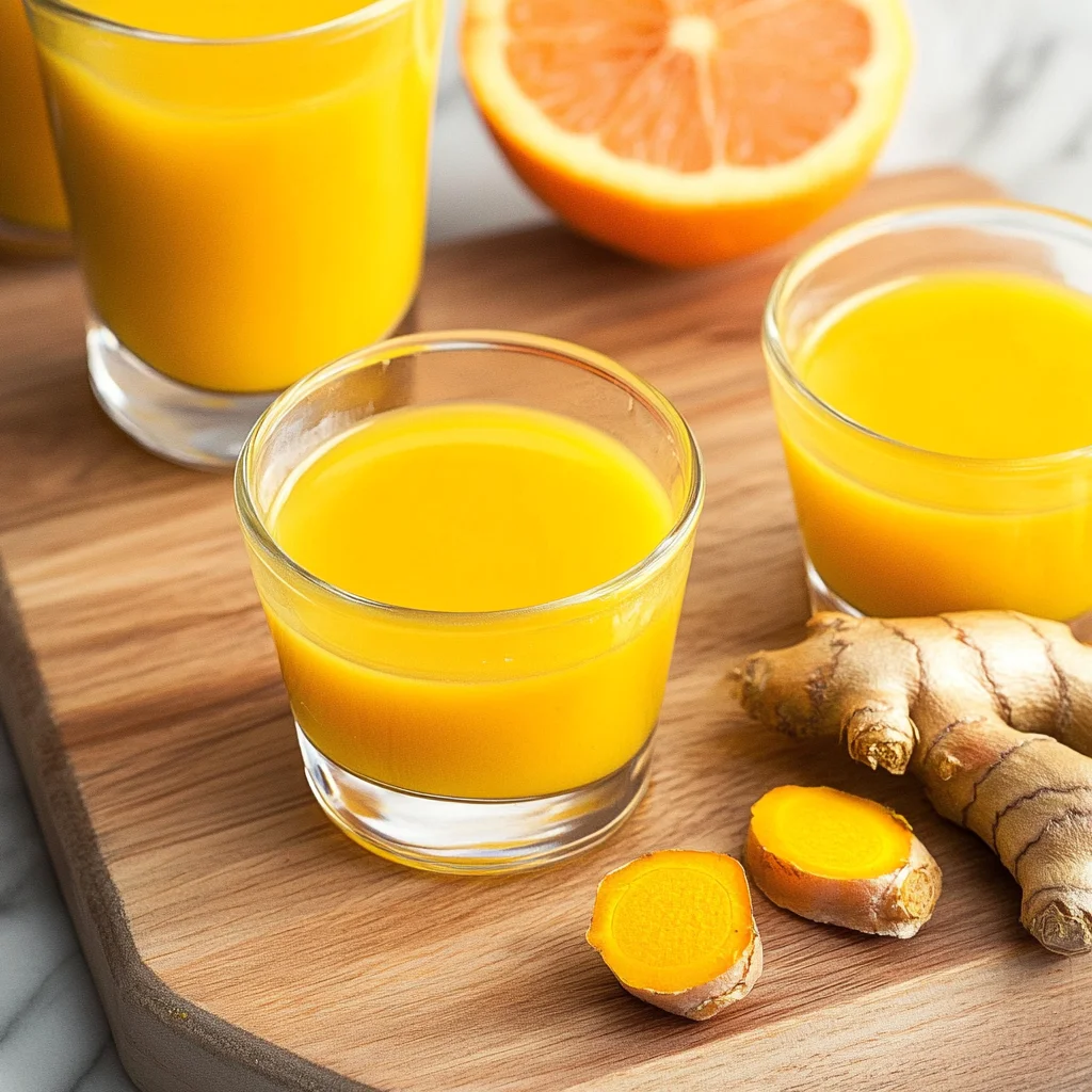 Homemade Ginger and Turmeric Immunity Shots