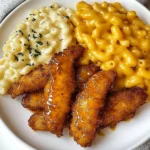 Hot Honey Chicken Tenders with Baked Mac and Cheese