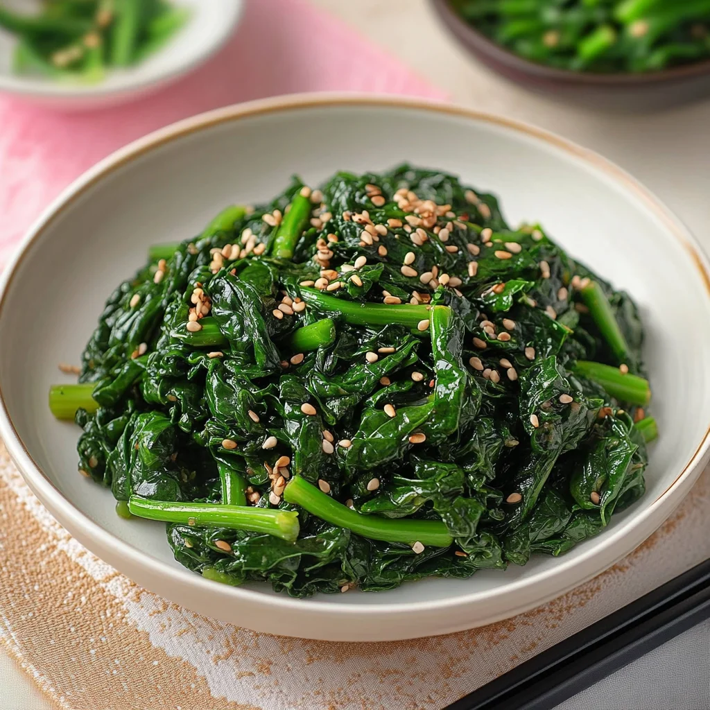 Korean Spinach Side Dish (Sigeumchi Namul)