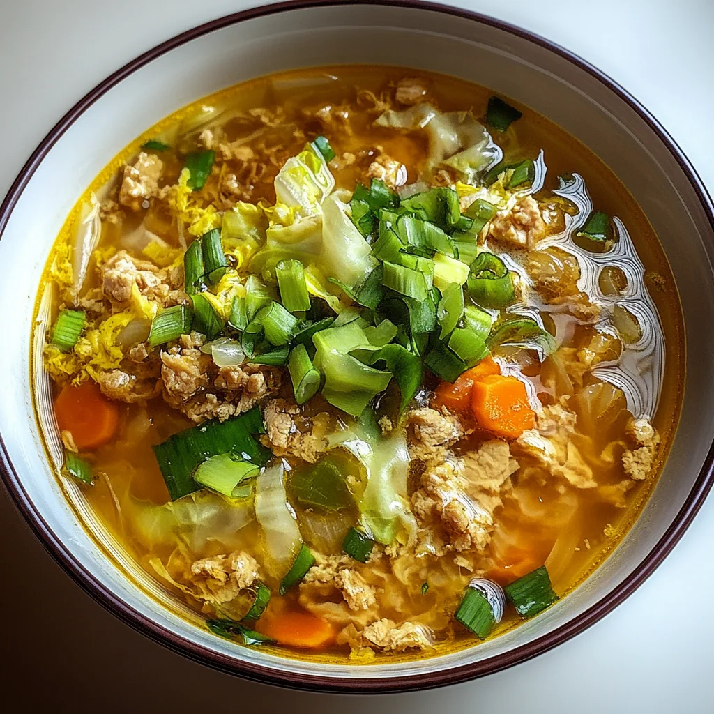 One-Pot Egg Roll Soup with Green Onions and Ginger