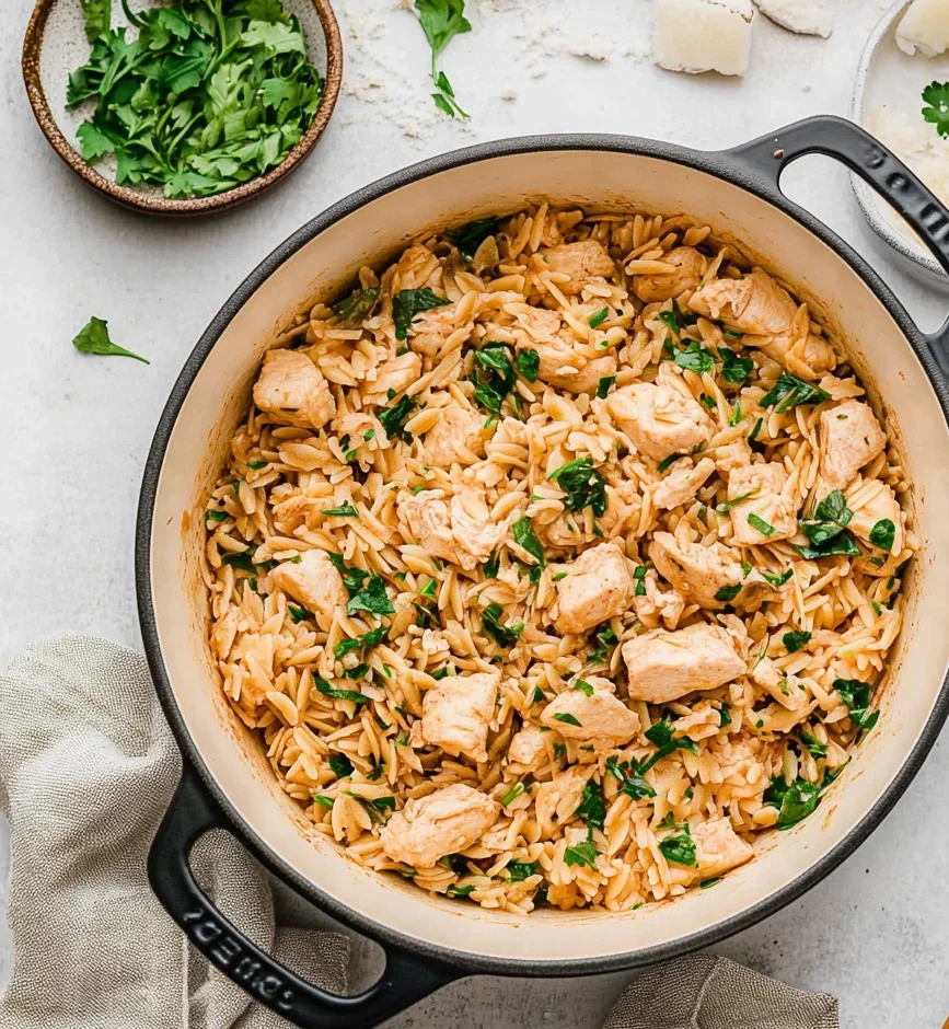 One Pot Chicken Orzo