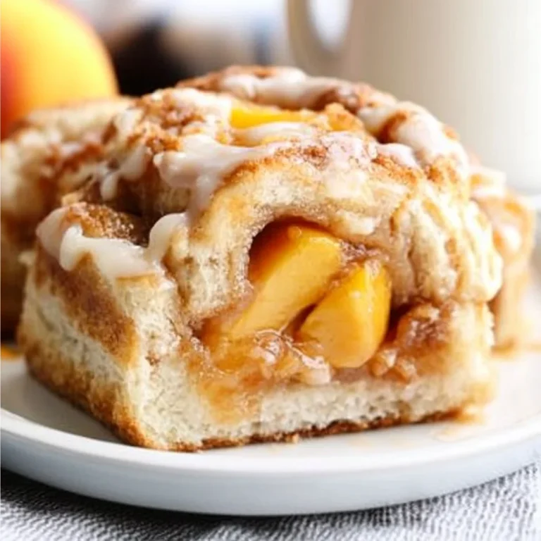 Peach Cobbler Cinnamon Rolls