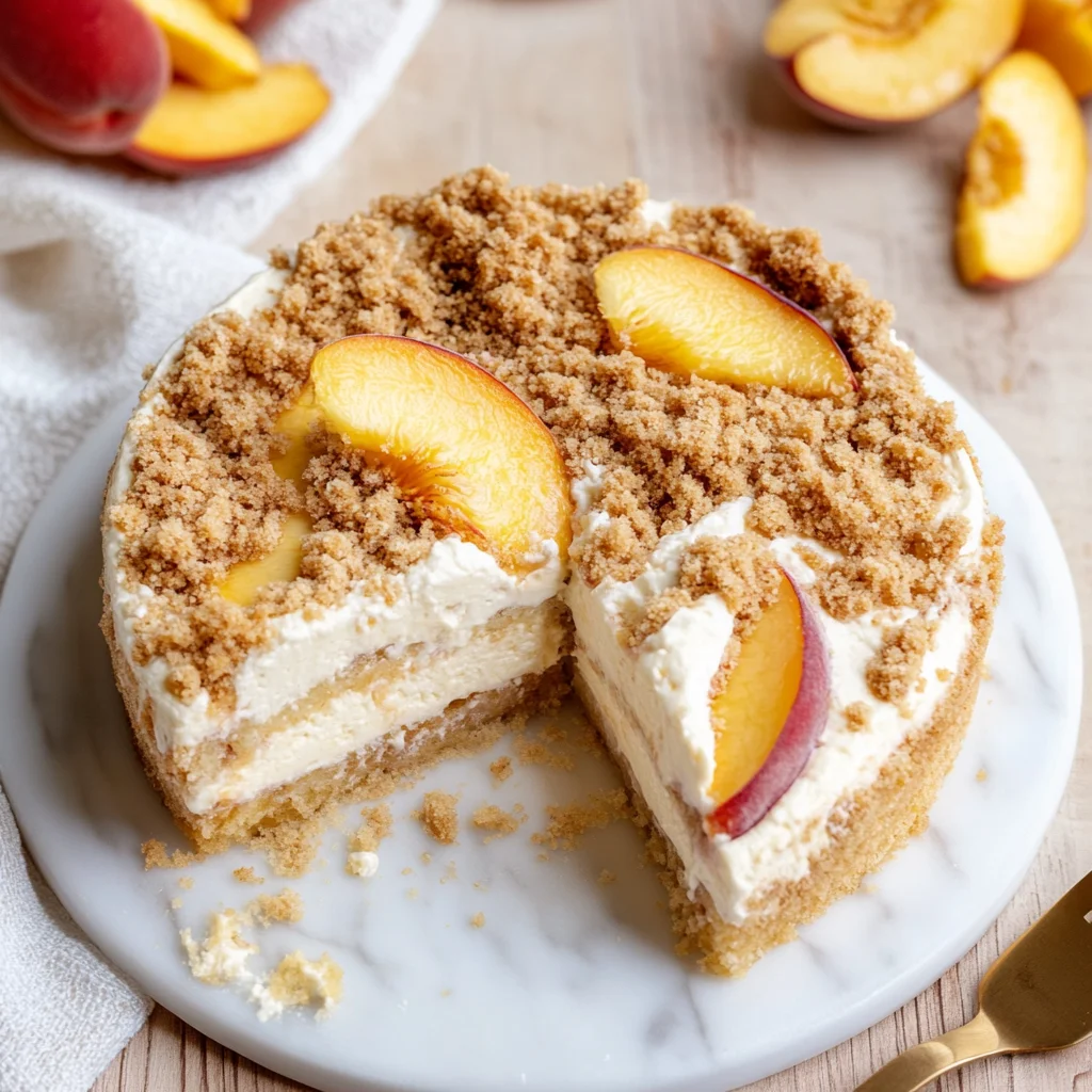 Peach Crumble Cheesecake