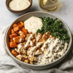 Roasted Chicken, Sweet Potato, and Kale Bowls