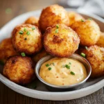 Spicy Crawfish Hush Puppies with Creole Dipping Sauce
