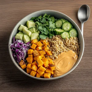 Thai Peanut Sweet Potato Buddha Bowl