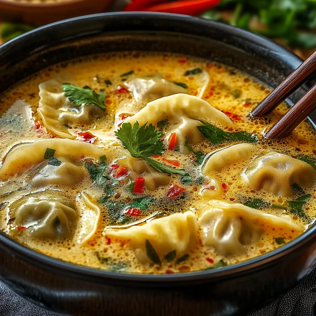 Thai Potsticker Coconut Soup