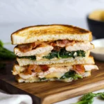 Turkey Melt with Cheddar, Spinach, and Bacon