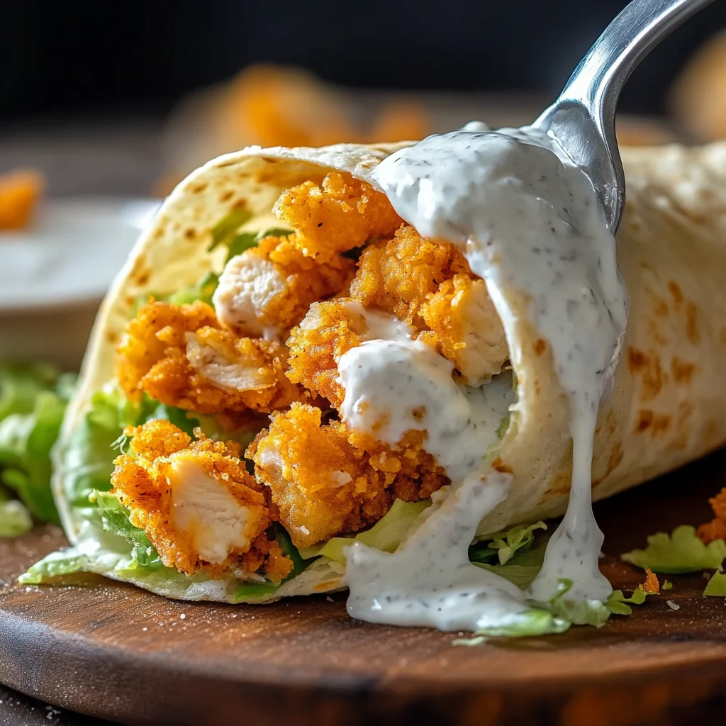 crispy chicken ranch snack wrap