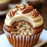 Banana Cinnamon Pecan Cupcakes with Cream Cheese Frosting
