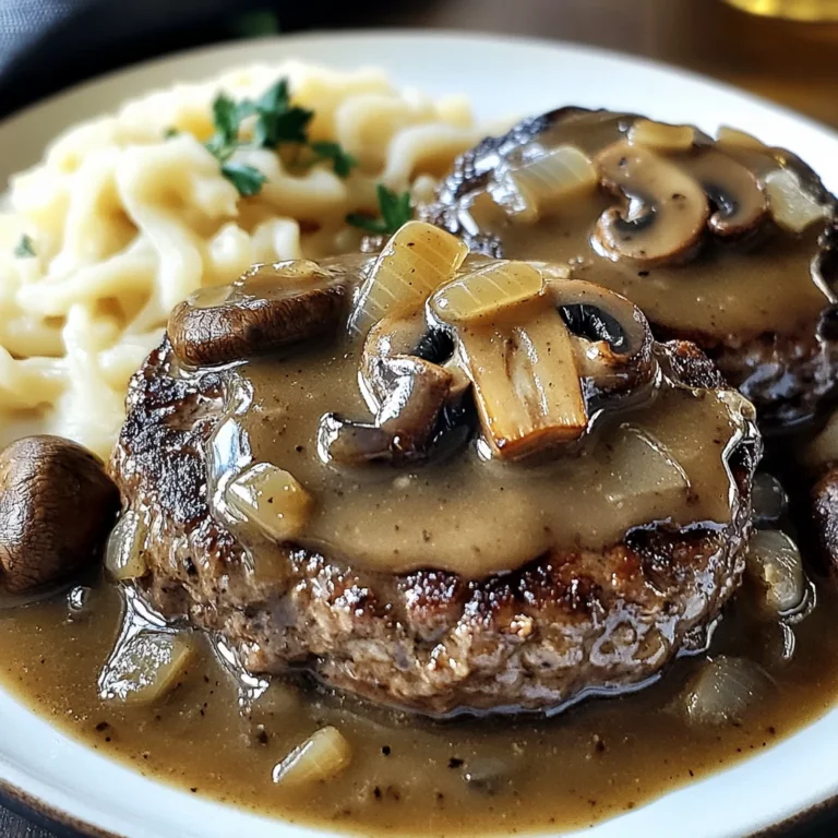 Bobby Flay Salisbury Steak with Mushroom Gravy