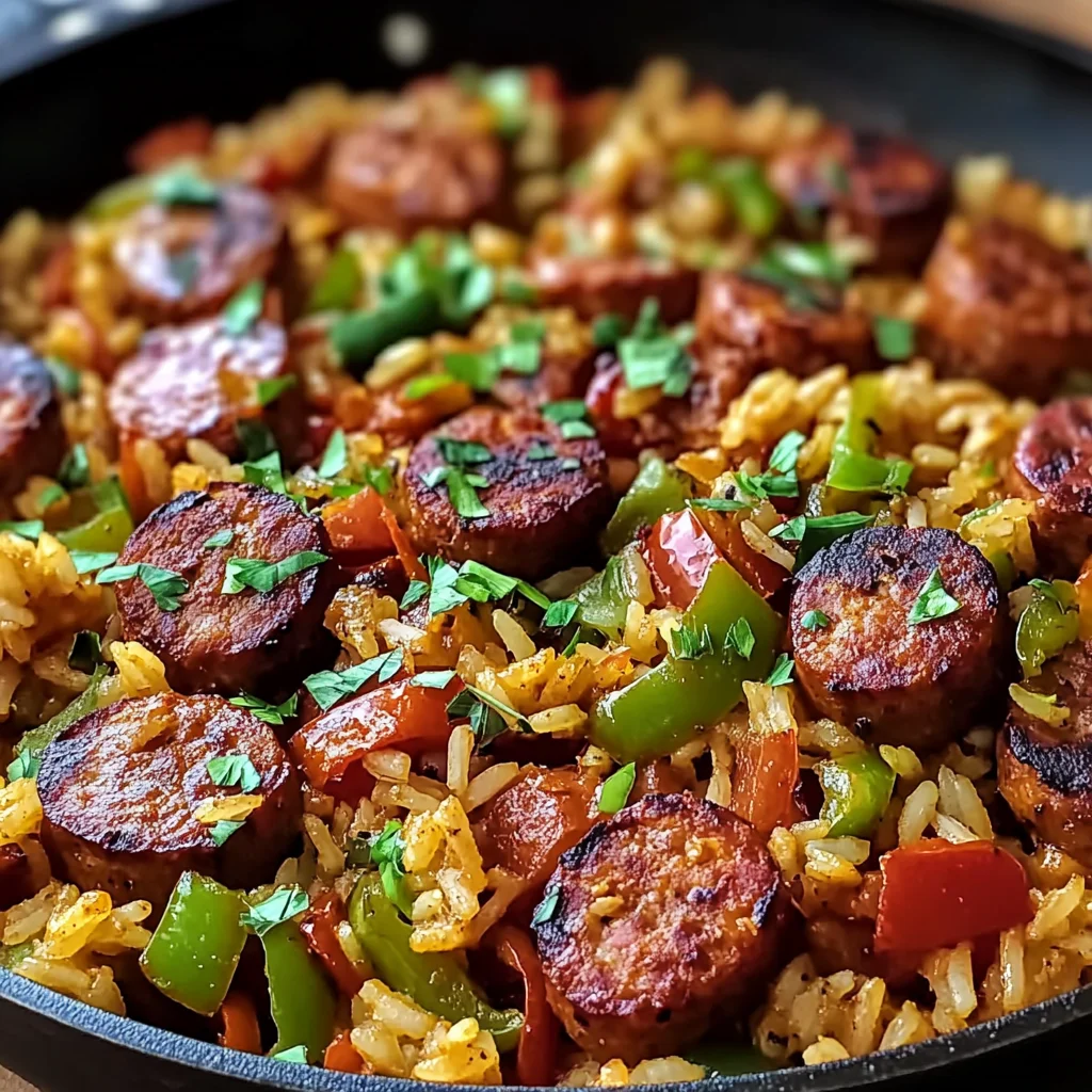 Cajun Sausage and Rice Skillet
