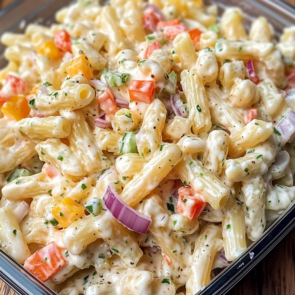 Cheddar Sour Cream Macaroni Salad Recipe