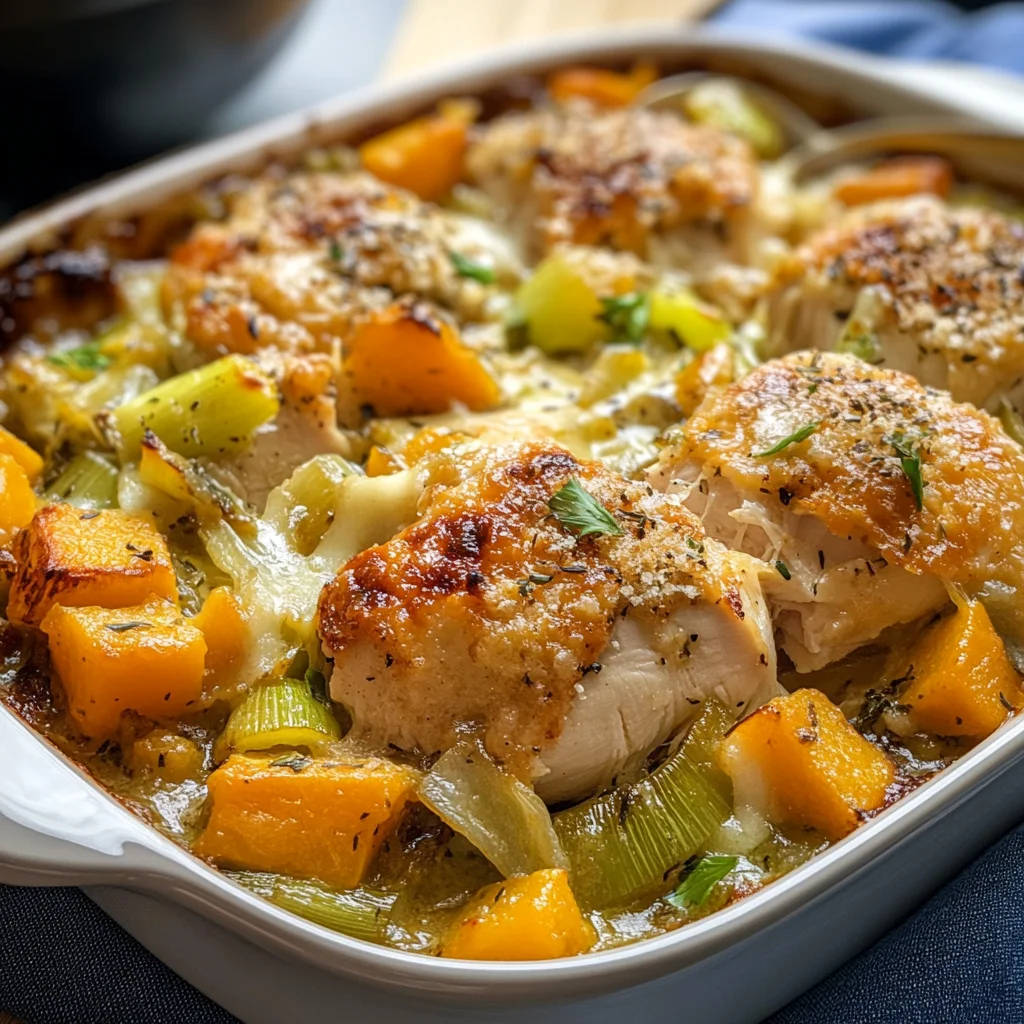 Chicken Leek and Butternut Squash Bake – The Ultimate One-Pan Dinner