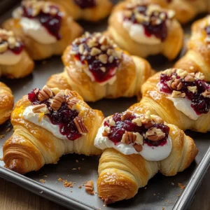 Cranberry Cream Cheese Crescent Bites