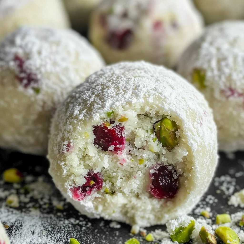 Cranberry Pistachio White Chocolate Truffles