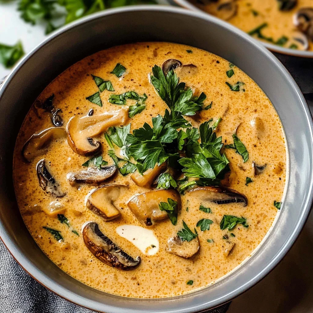 Creamy Hungarian Mushroom Soup