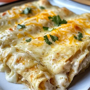 Creamy White Chicken Enchiladas