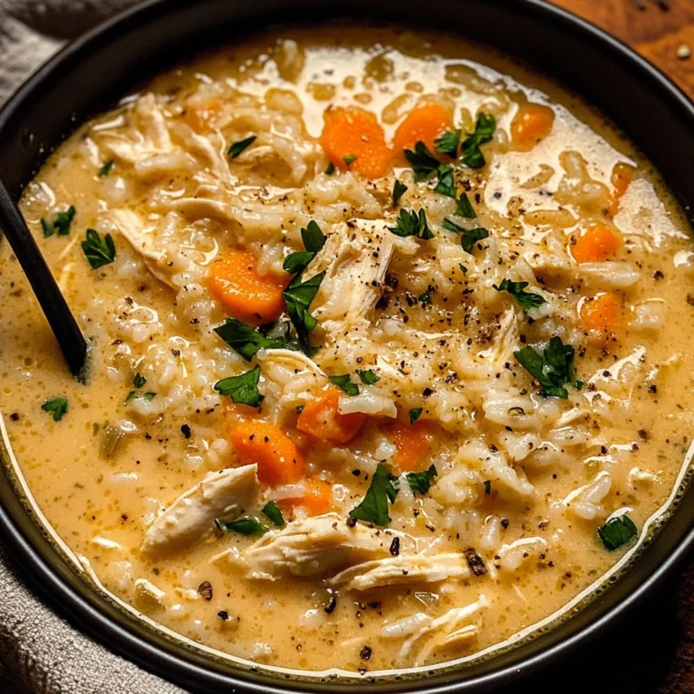 Creamy White Chicken + Rice Soup