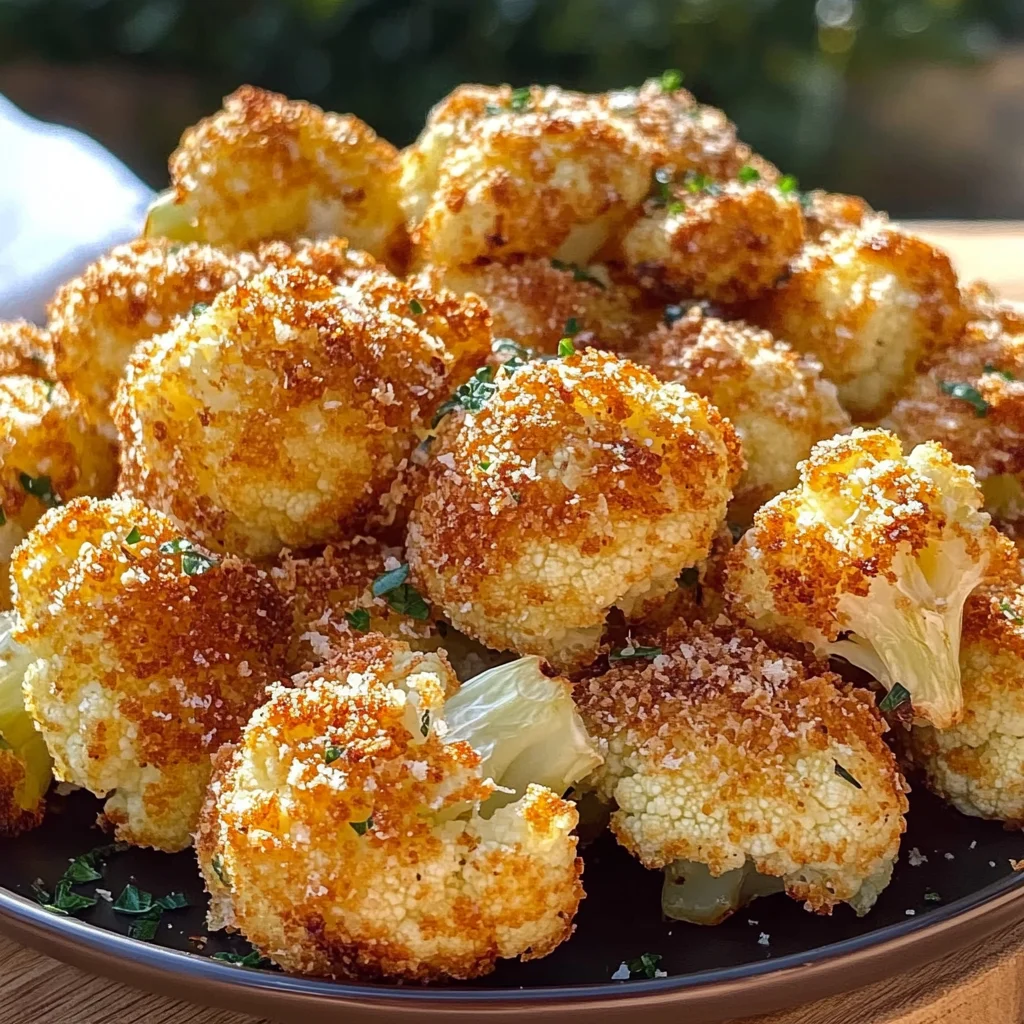 Crispy Parmesan Cauliflower Bites