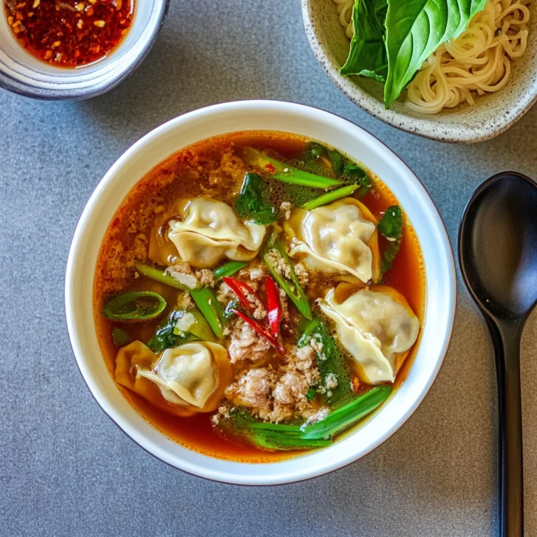 Deconstructed Wonton Soup