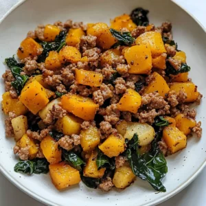 Healthy Roasted Butternut Squash with Ground Turkey