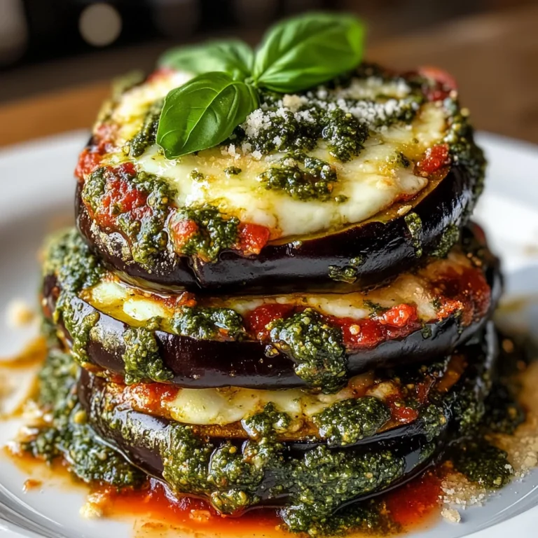 Italian Pesto Parmesan Eggplant Stacks: A Flavorful Recipe!
